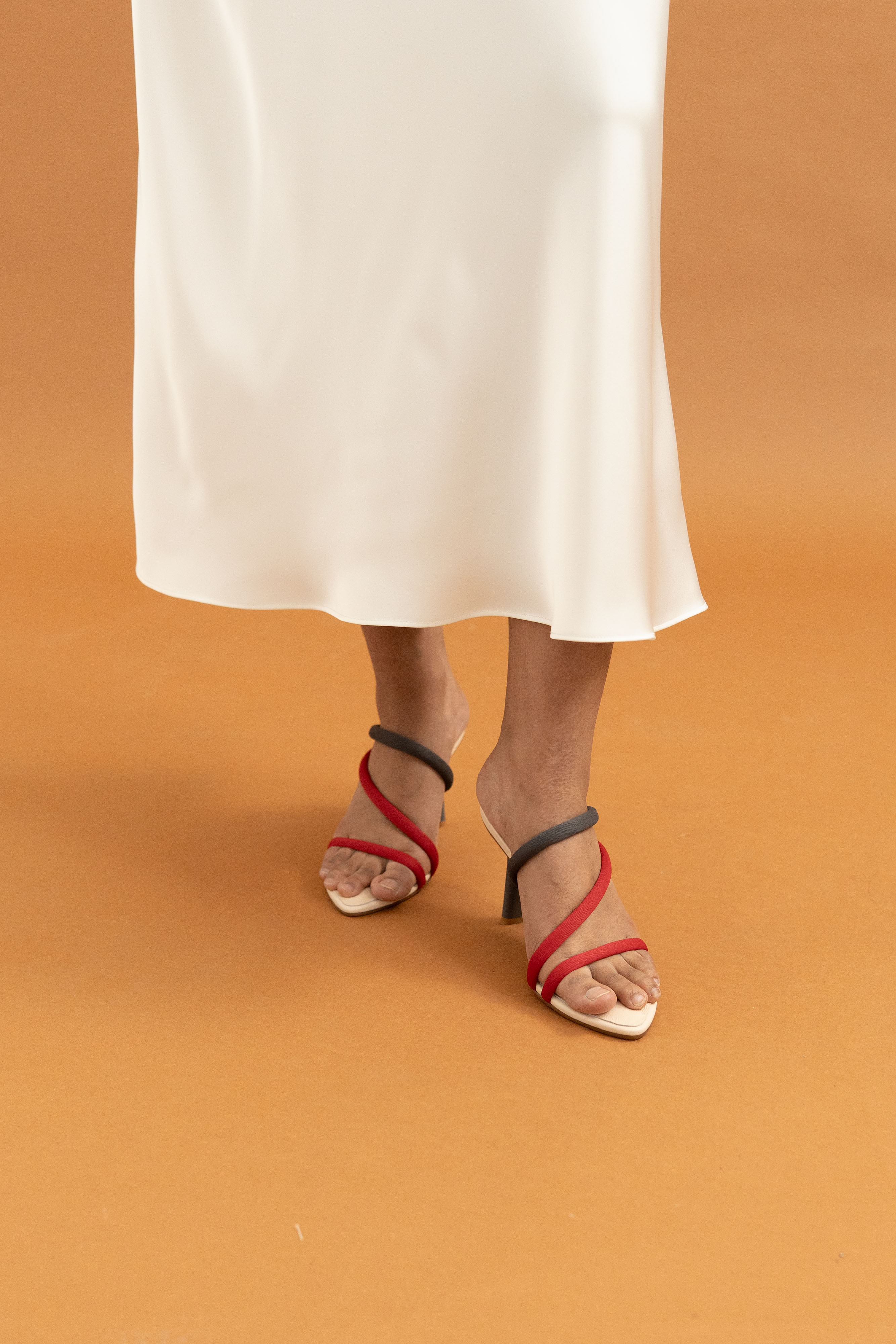 TM Satin Skirt in Buttermilk