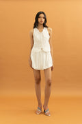 TM Puff Shorts in Buttermilk