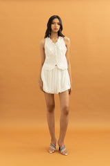 TM Puff Shorts in Buttermilk