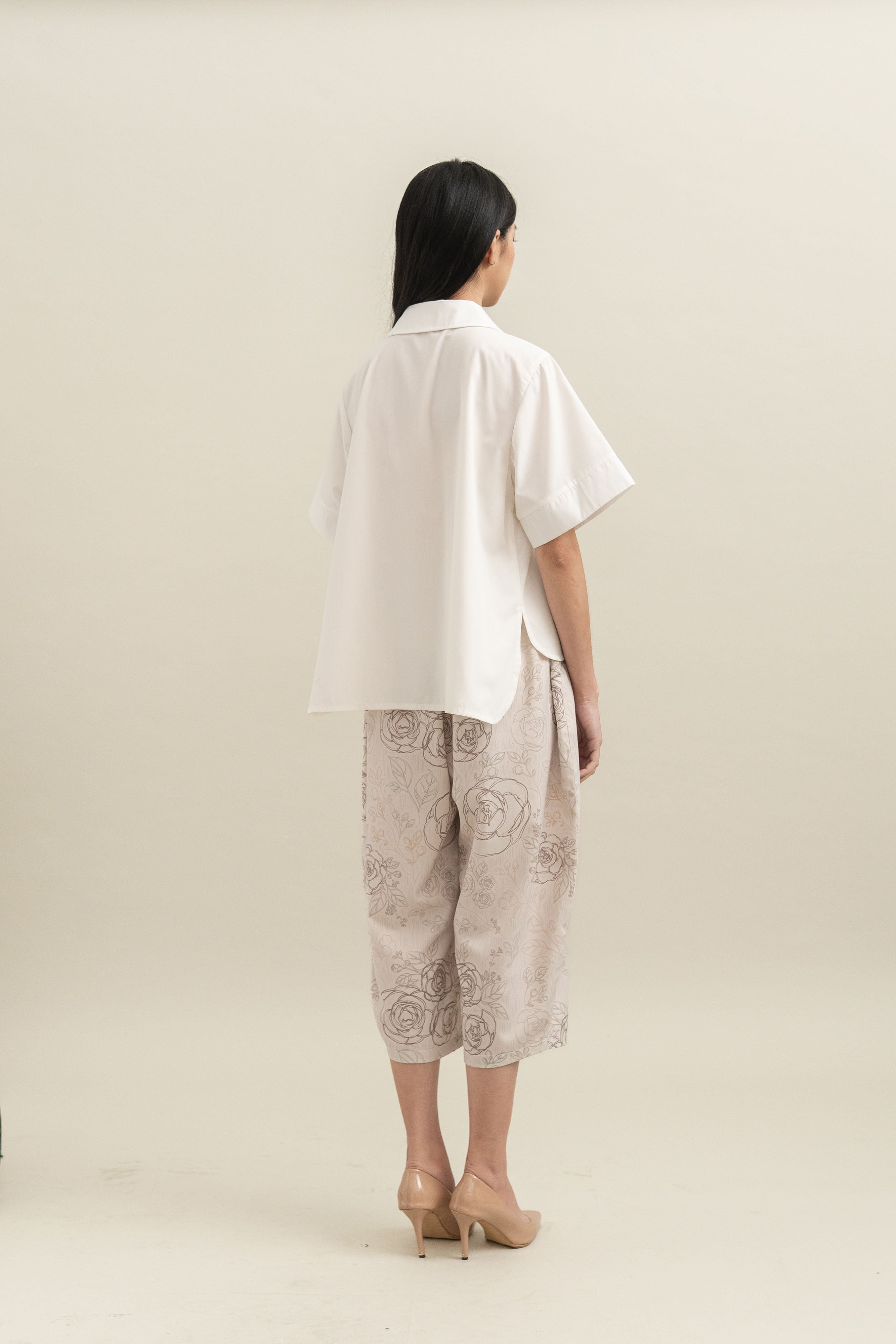 Bouquet Ribbon Shirt in Buttermilk