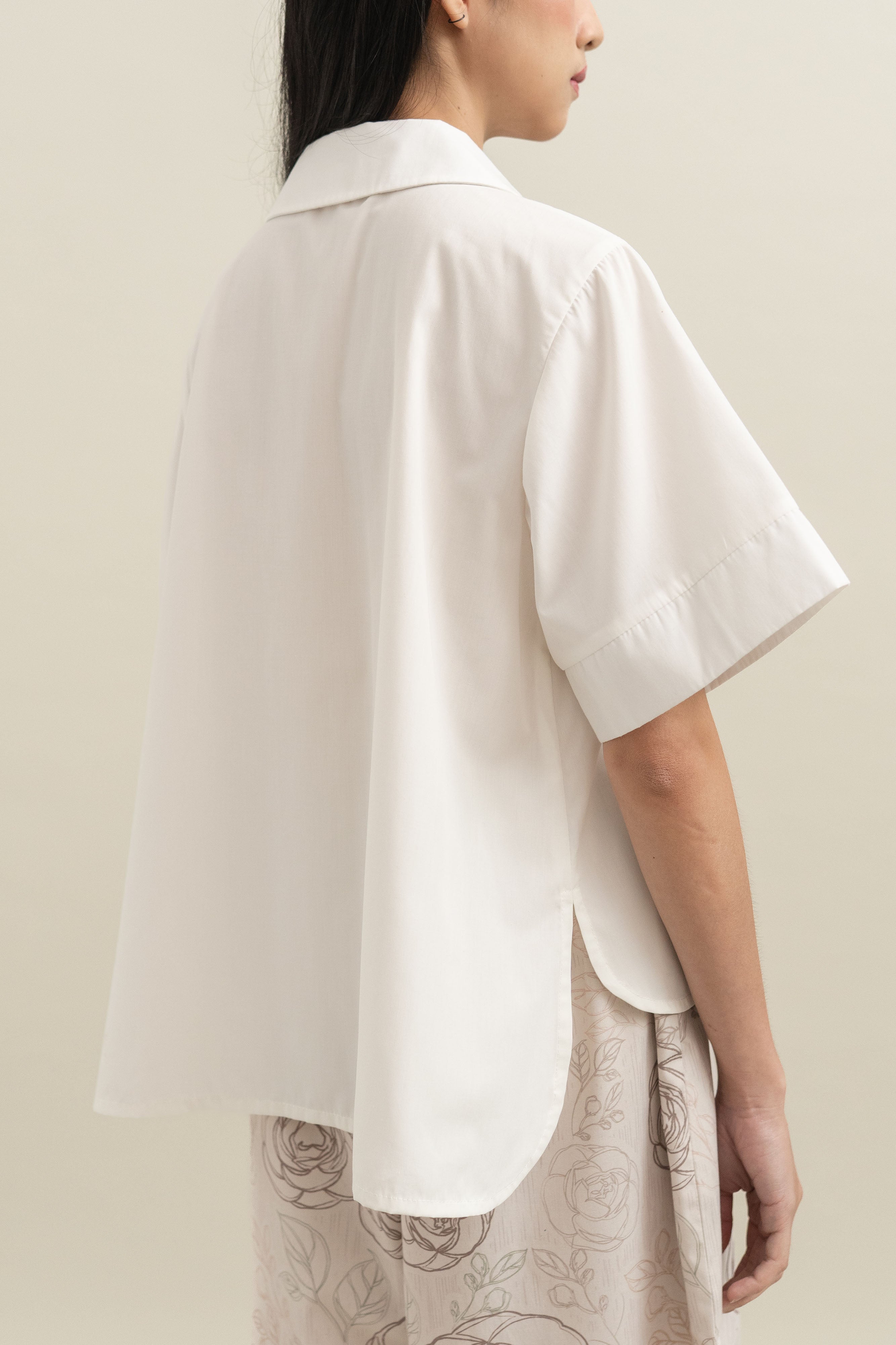 Bouquet Ribbon Shirt in Buttermilk