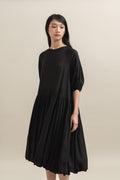 Bouquet Puff Dress in Licorice