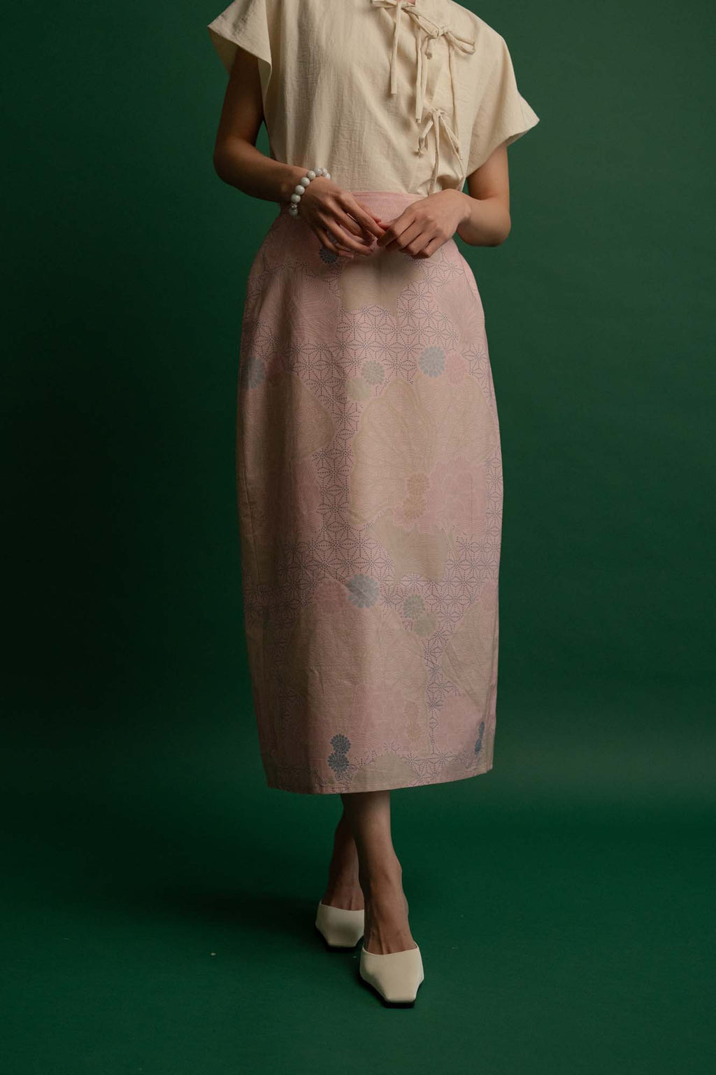 Chwee Kuih Midi Skirt