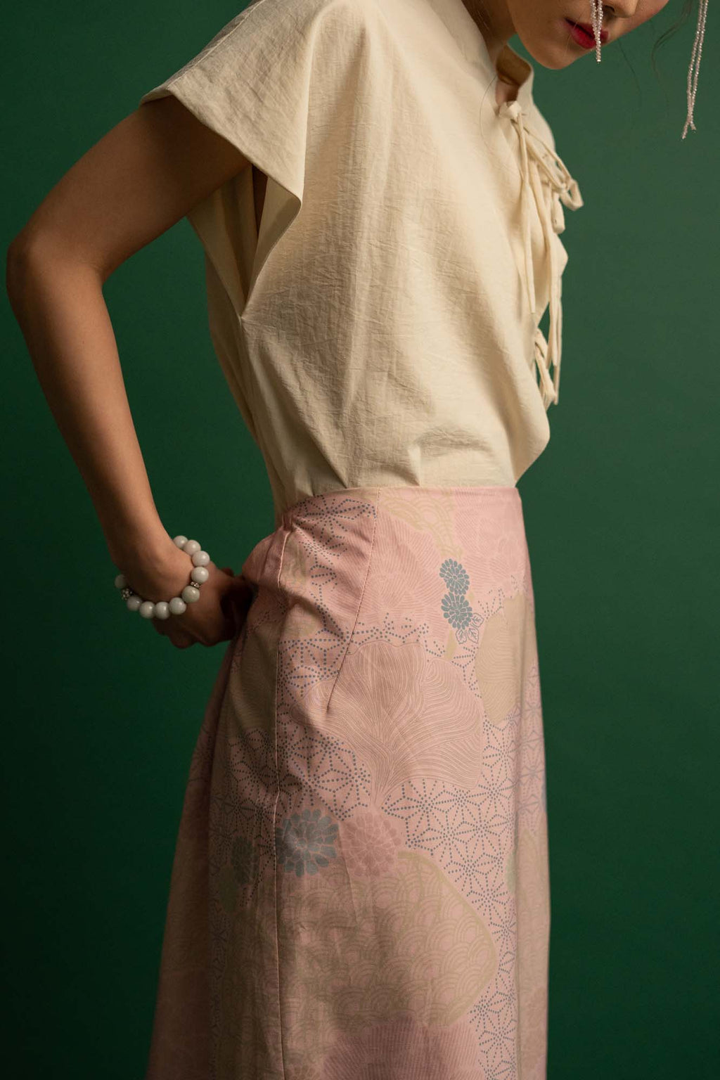 Chwee Kuih Midi Skirt