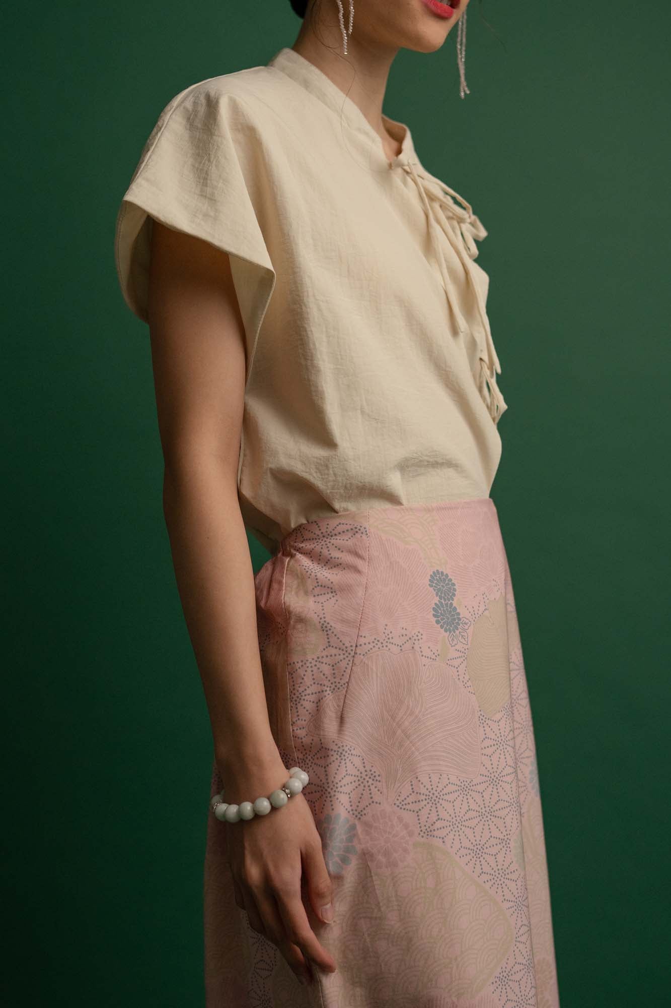 Chwee Kuih Midi Skirt