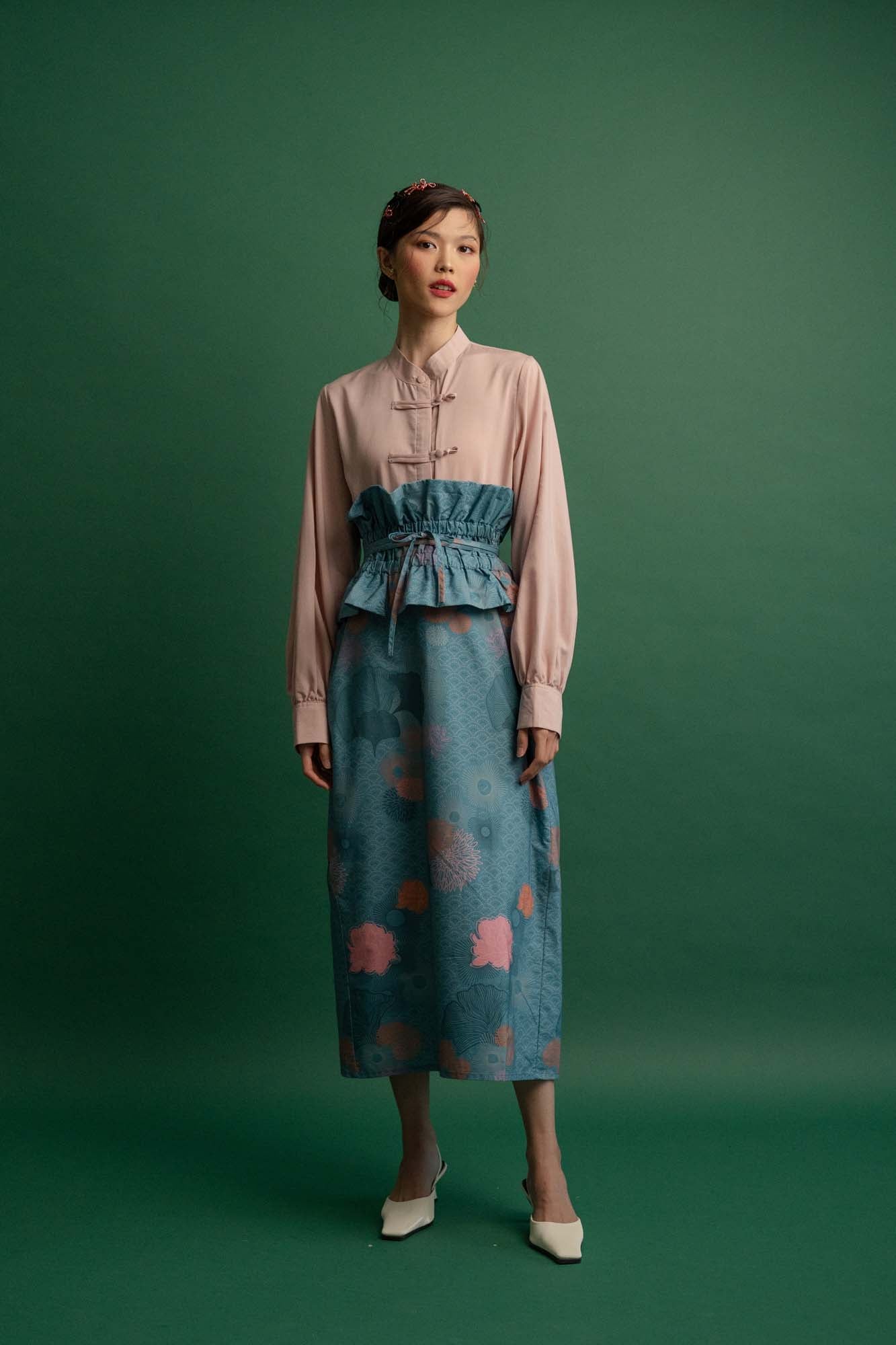 Chwee Kuih Midi Skirt