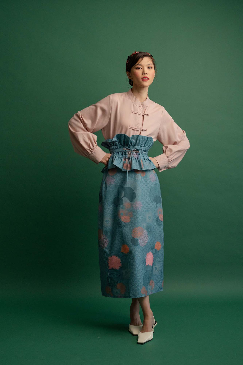 Chwee Kuih Midi Skirt