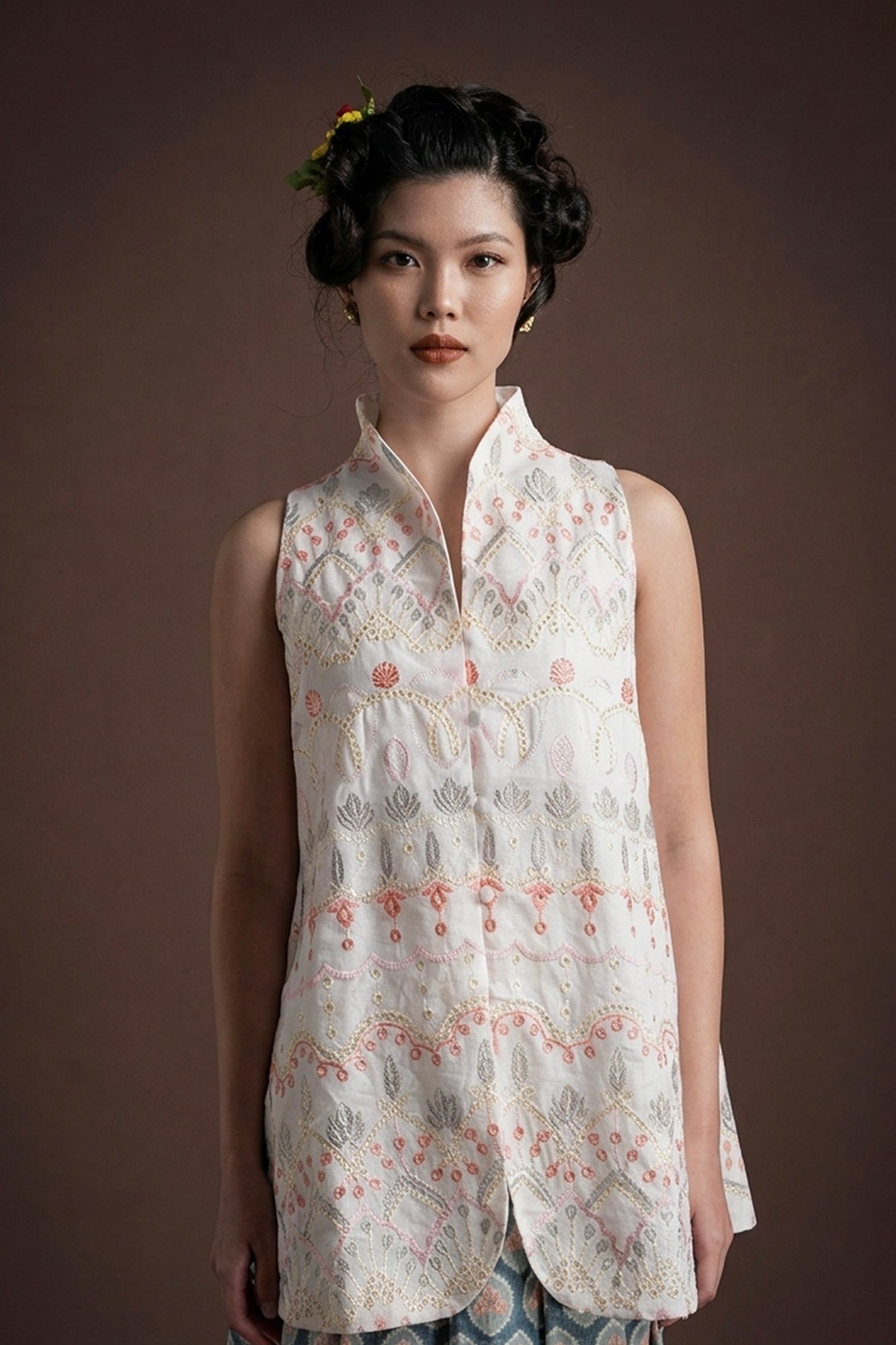 Senandika Hening Top in Buttermilk