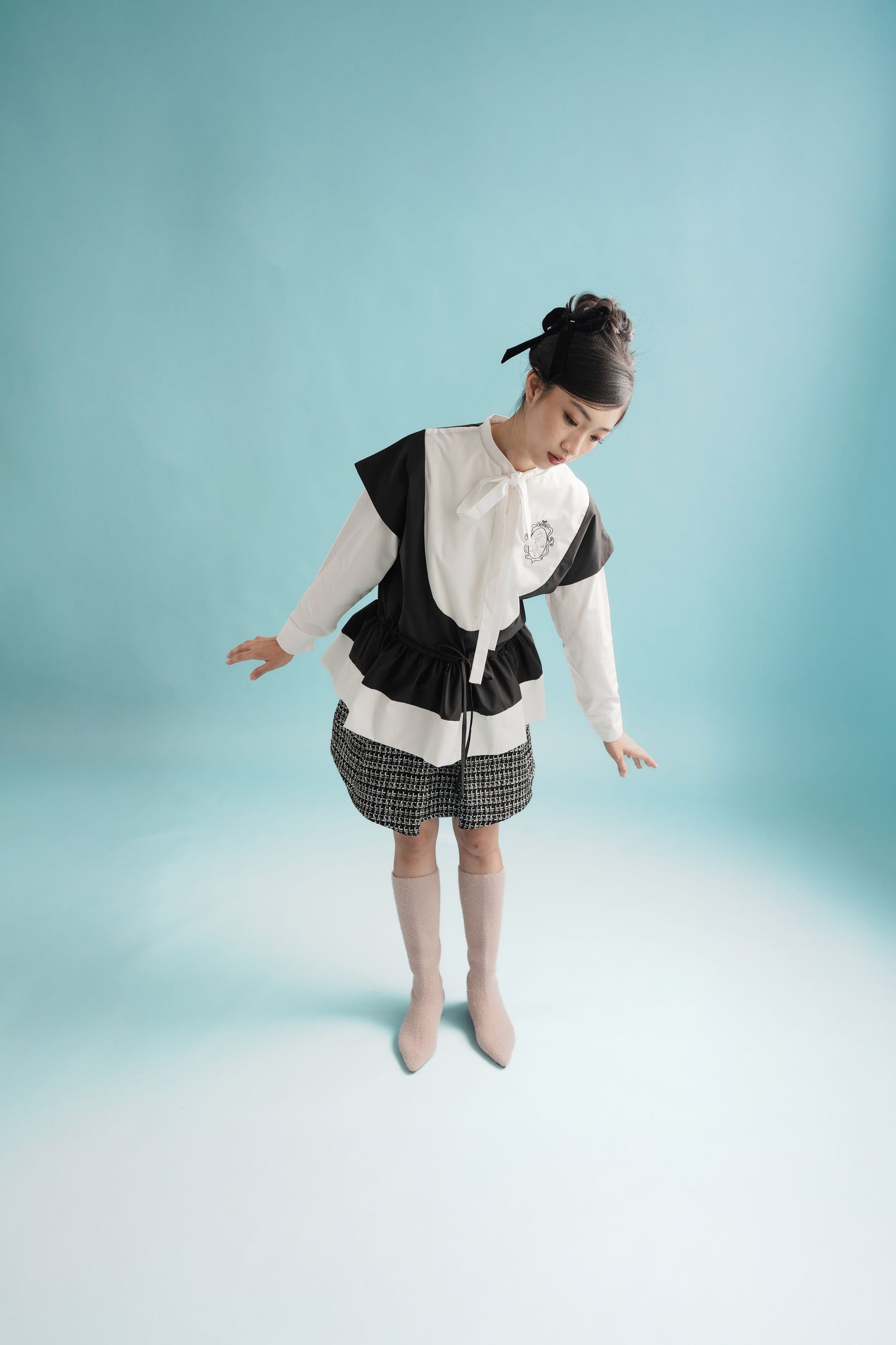 Cinderella Peplum Top In Licorice