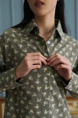 Mickey Mouse Pattern Shirt in Grey